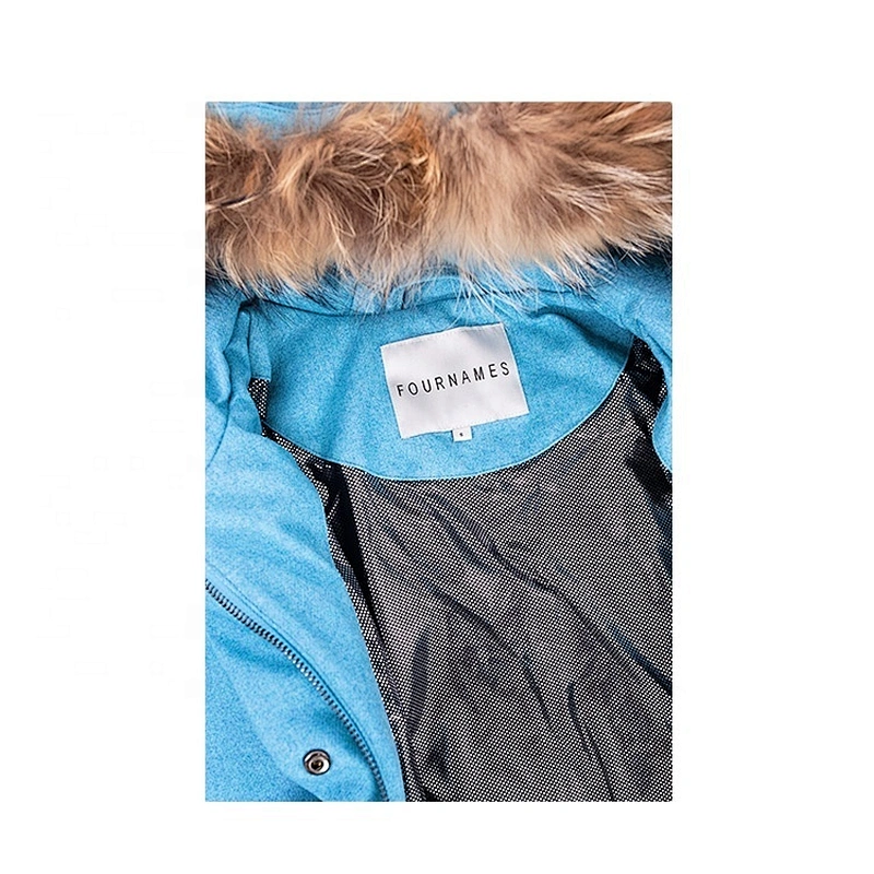 Oem Odm Light Blue Customized Color Coat Duck Down Long Goose Down Puffer Winter Jackets Woman