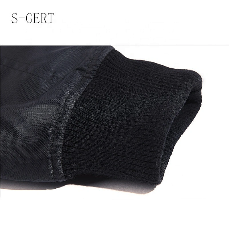 Light No Hood Work Waterproof Polyester Black Winter Cotton Custom Men Bomber Jacket