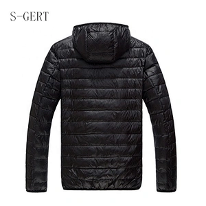 Brand Quality Solid Slim Fit Hoodie Ultralight Outdoor Man Packable Jacket Down Coat