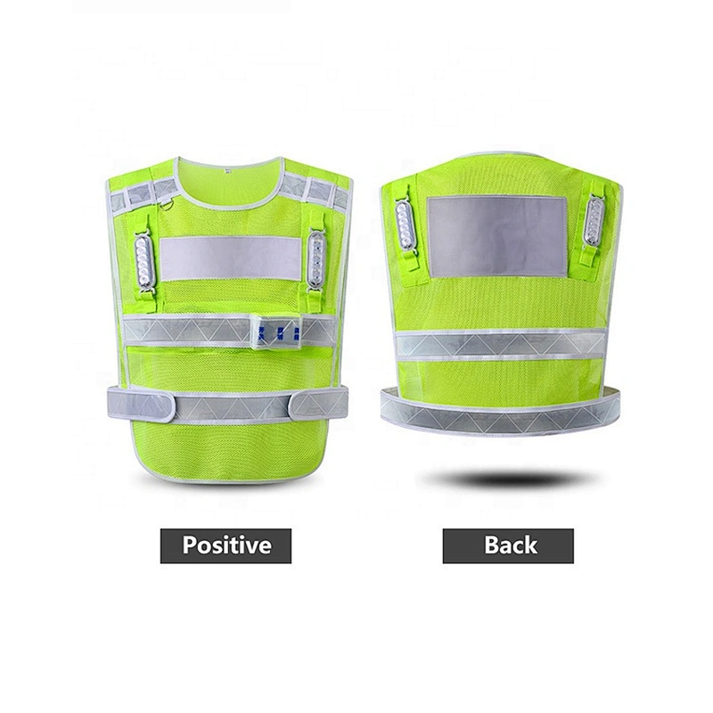 Oem Odm Ruiniu Sports Reflective Vest Security High Visibility Working Sport Safety Reflective Vest With Light