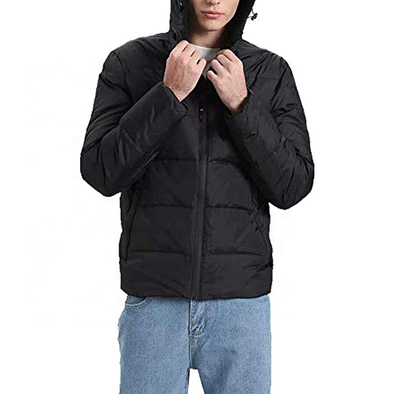 Oem Odm Ultra Light Blank Cropped Puffer Coat Winter Duck Men'S Down Coat