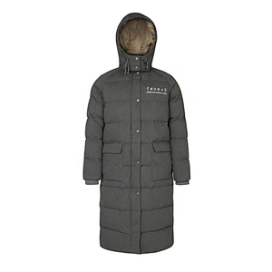 Grey Custom Logo China School Winter Heated Coat Long Mens Down Jacket