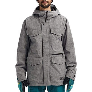 Oem Odm Custom Logo Sport Jacket Men Racing Ski Suit Gray Snowboarding Jackets Waterproof