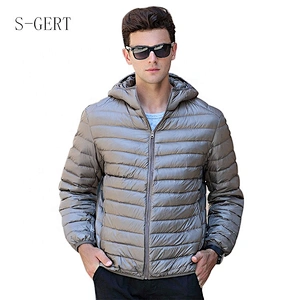 Autumn Winter Warm Light Thin Duck Down Custom Man Lightweight Jacket Men Down Coat