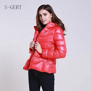 Fashion Red Stock Ladies Coat Light Weight Short Winter Long Waterproof Jacket For Women