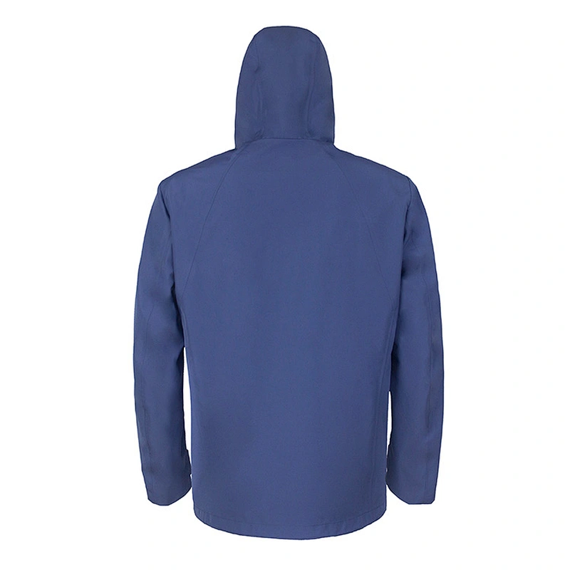 2020 windproof outdoor sportswear waterproof blue long outdoor jacket polyester windbreaker custom logo From Ruiniu Factory