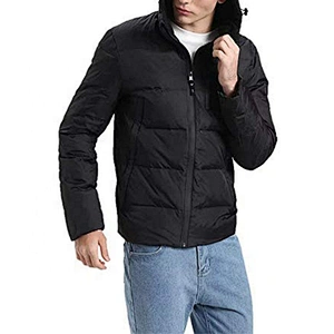 Oem Odm Ultra Light Blank Cropped Puffer Coat Winter Duck Men'S Down Coat