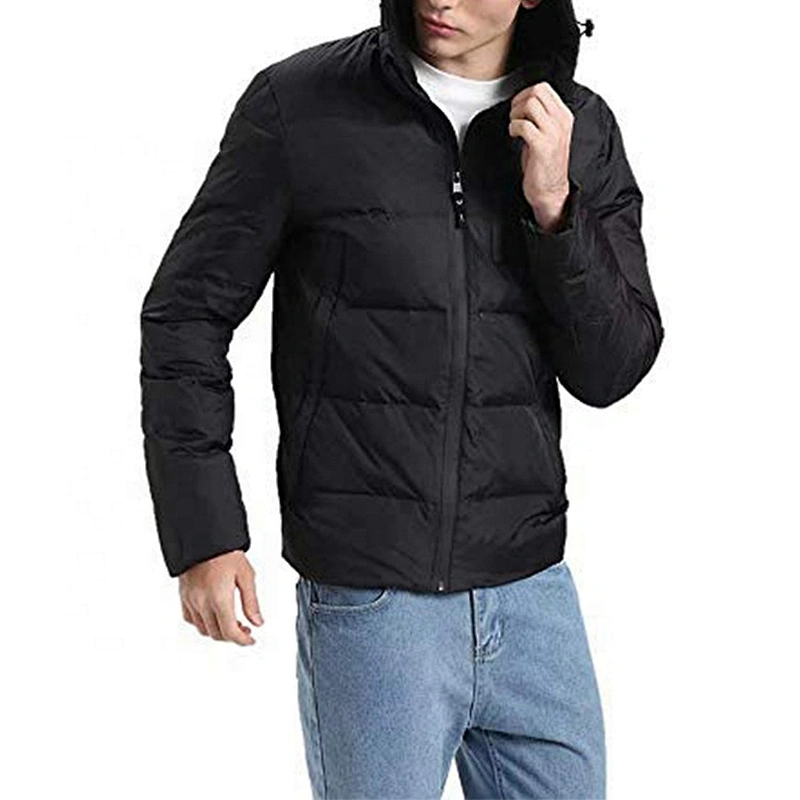 Oem Odm Ultra Light Blank Cropped Puffer Coat Winter Duck Men'S Down Coat