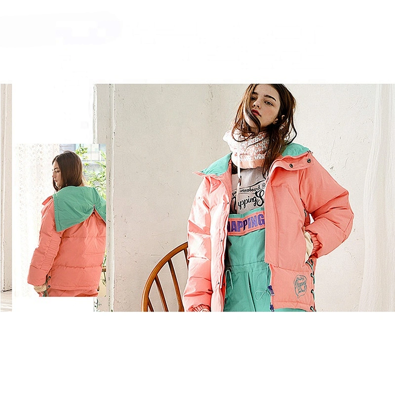 OEM ODM Winter Short Girl Sportswear Custom Waterproof Down Ski Jackets Women Custom Jacket