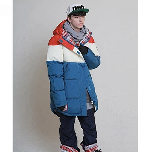 OEM ODM Custom Puffer Jacket Hooded Blue Men Cotton Jacket