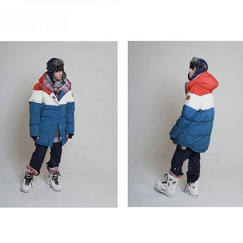 OEM ODM Custom Puffer Jacket Hooded Blue Men Cotton Jacket