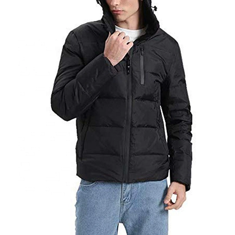 Oem Odm Ultra Light Blank Cropped Puffer Coat Winter Duck Men'S Down Coat