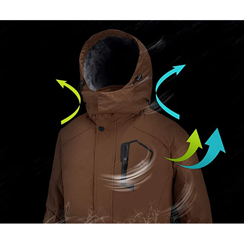 Oem Odm  Snowboard Jacket Brown Waterproof Mountain Skiing Men'S Custom Ski Snow Jacket Men
