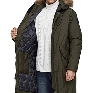 Oem Odm Long Blocked Down Jackets Oversized Hooded Puffer Coat Parka Men Puffer Jacket For Down Coats