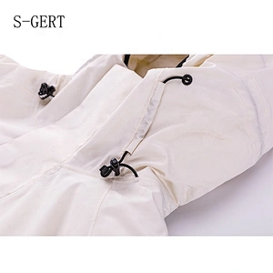 OEM ODM RUINIU White Fashionable Three In One Coat Wind Breaker Waterproof Fabric Outdoor Trekking Jacket With Hood