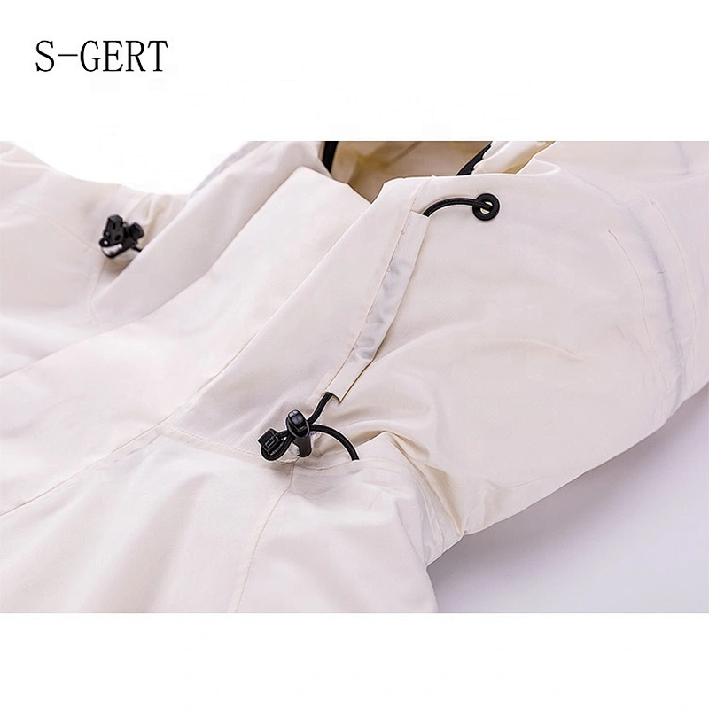 OEM ODM RUINIU White Fashionable Three In One Coat Wind Breaker Waterproof Fabric Outdoor Trekking Jacket With Hood