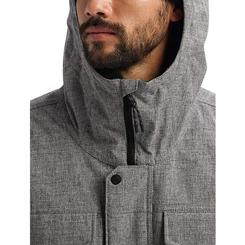 Oem Odm Custom Logo Sport Jacket Men Racing Ski Suit Gray Snowboarding Jackets Waterproof