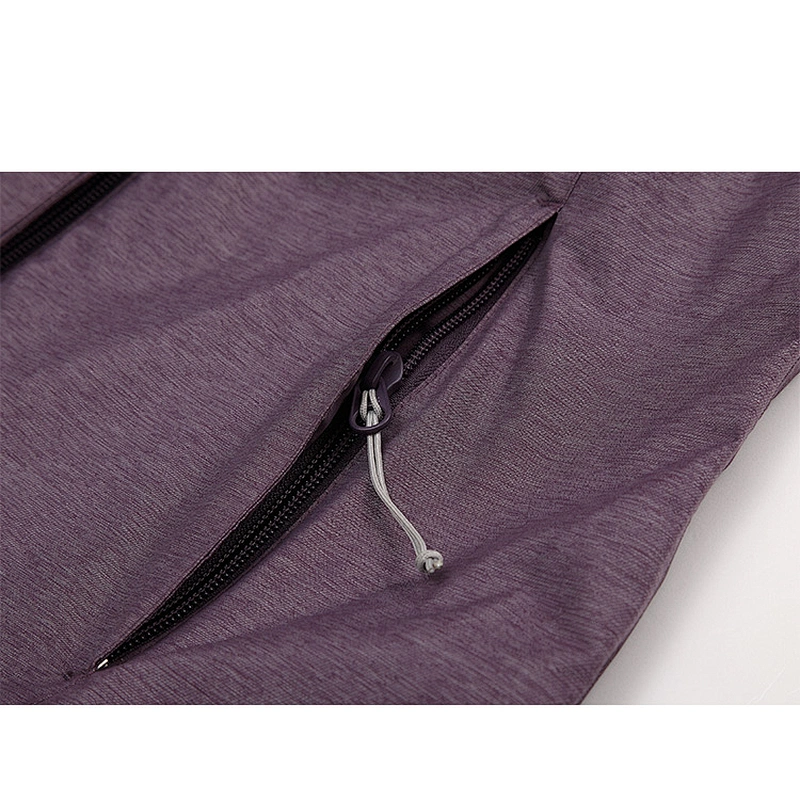 OEM ODM Purple Zipper Thin Light Weight Hooded Windbreaker Women Wind Breaker Outdoors Wind Jackets