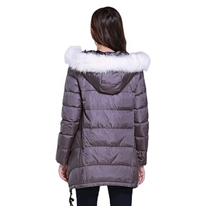 Oem Odm Winter Casacas Mujer Pluma Down Hooded Jacket Coat Down Feather Woman Custom Puffer Jacket From Ruiniu Factory