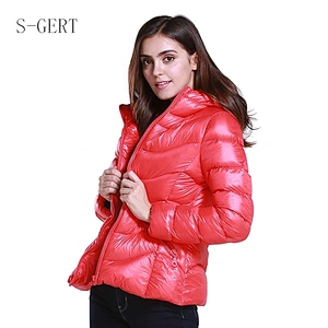 Designer Short Down Puffer Coat Down Feather Jacket For Woman