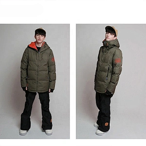 OEM ODM Green Men Outdoor Waterproof Skiing Jackets Retro Snow Armi Ski Suit Winter