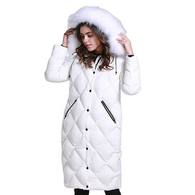 Winter Coats For Women Goose Down Filled Ladies Longline Custom Puffer Jacket Hood