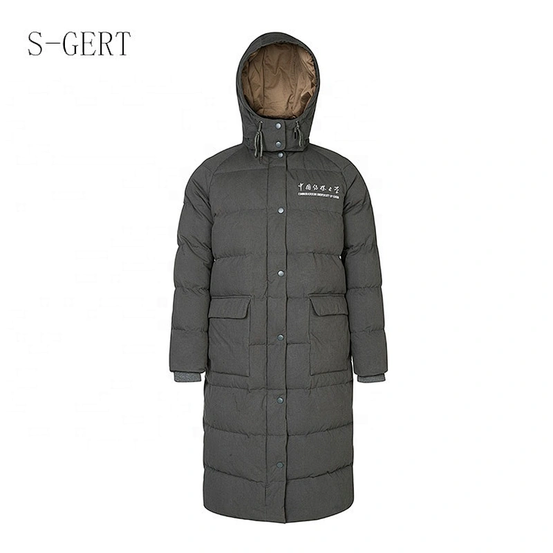 OEM ODM Casual Thick Hoodie Duck Down Jacket Long Custom Women Down Puffer Jackets