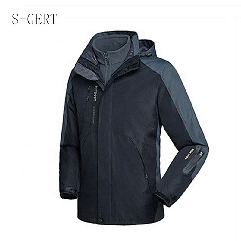 Camping Wear Thermal Warm Plus Size Rain Winter Coat 2 In 1 Men Windbreaker Jacket Custom