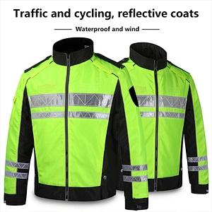 Oem Odm Reflective Bike Jacket Work Safety Long Sleeve Reflective Jacket Ultra-Light Men Waterproof Outwear From Ruiniu Factory