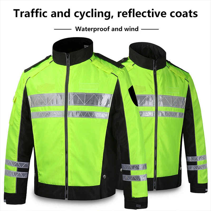 Oem Odm Reflective Bike Jacket Work Safety Long Sleeve Reflective Jacket Ultra-Light Men Waterproof Outwear From Ruiniu Factory