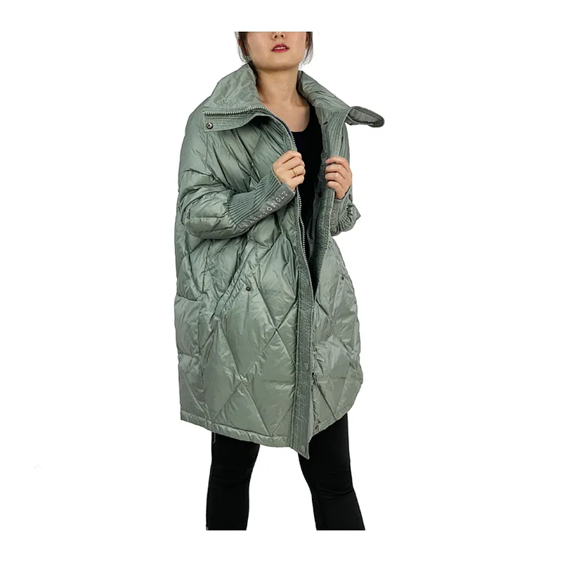 Oem Odm Custom Outerwear Women Down Jackets Long Sleeve Warm Parka Puffer Coat From Ruiniu Factory