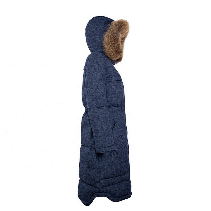 High Quality Winter Warm Wool Hoodie Casual Long Quilted Coat Women Winter Thick Jacket