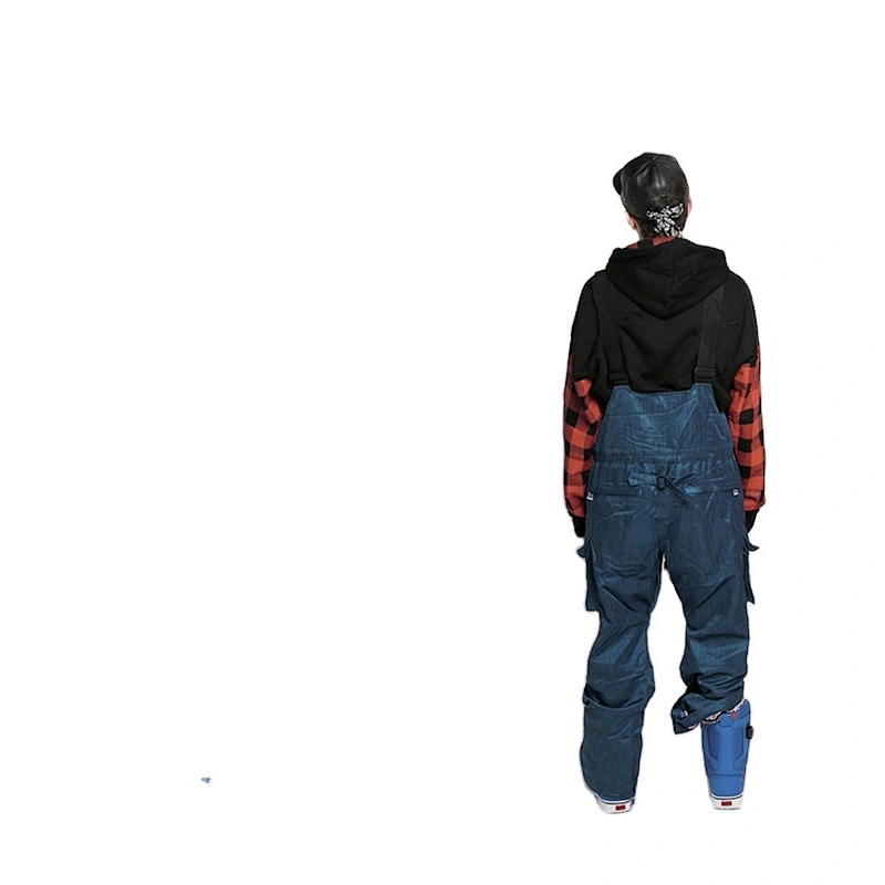 OEM/ODM Blue Snowboard Sport Jumpsuit Suits Bib Crane Ski Pants Men Waterproof