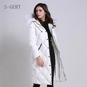 Custom Windproof Waterproof Light Leather Goose Women Winter Down Coat