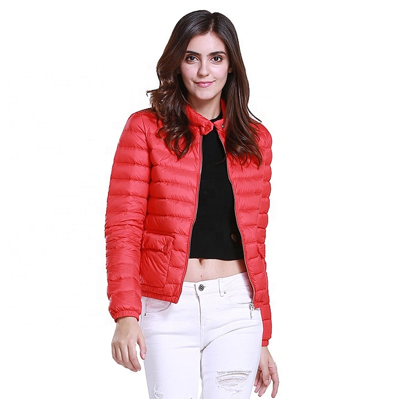 Duck Down Thin Slim Short Coat Warm China Women Winter Down Jacket