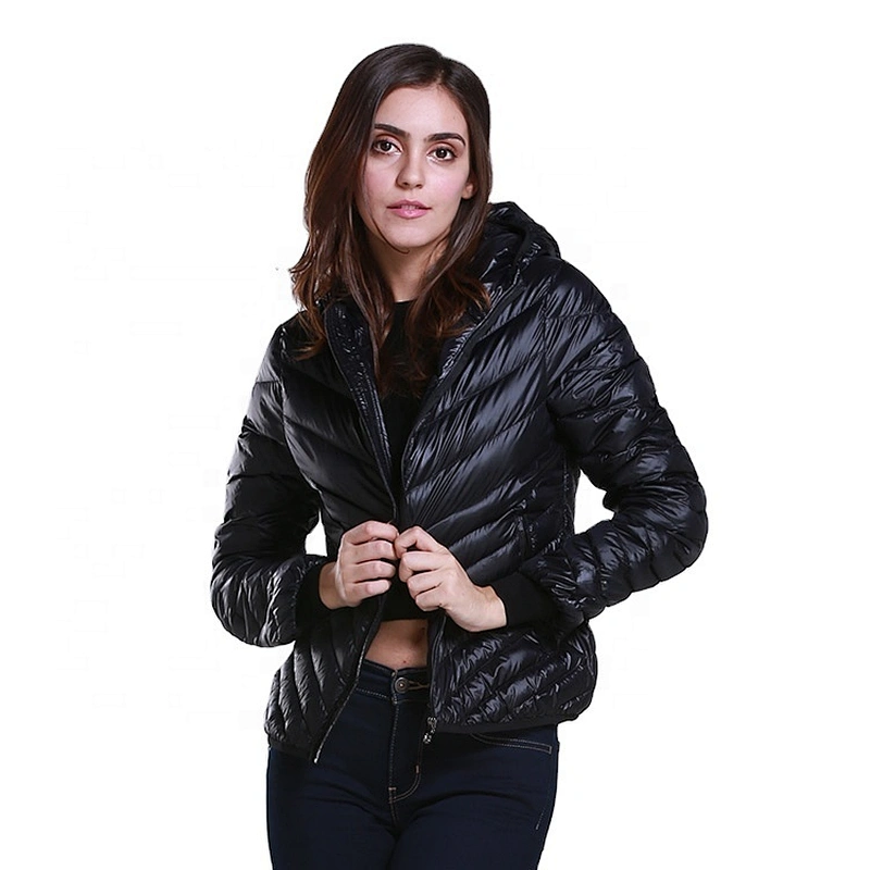 Casacas De Pluma Ligera Mujer Fashion Oem Woman Down Fill Winter Puffer Jacket From Ruiniu Factory