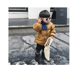 Fur Hoodie Korean Boys Medium Long Stylish Children Clothes Boy Down Jacket