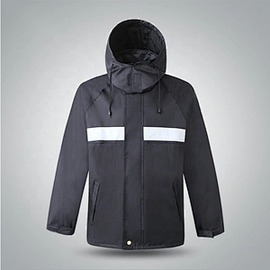 Oem Odm Street Cycling Outdoor Reflective Track Jacket Black With Reflective Tape Jacket From Ruiniu Manufacturer