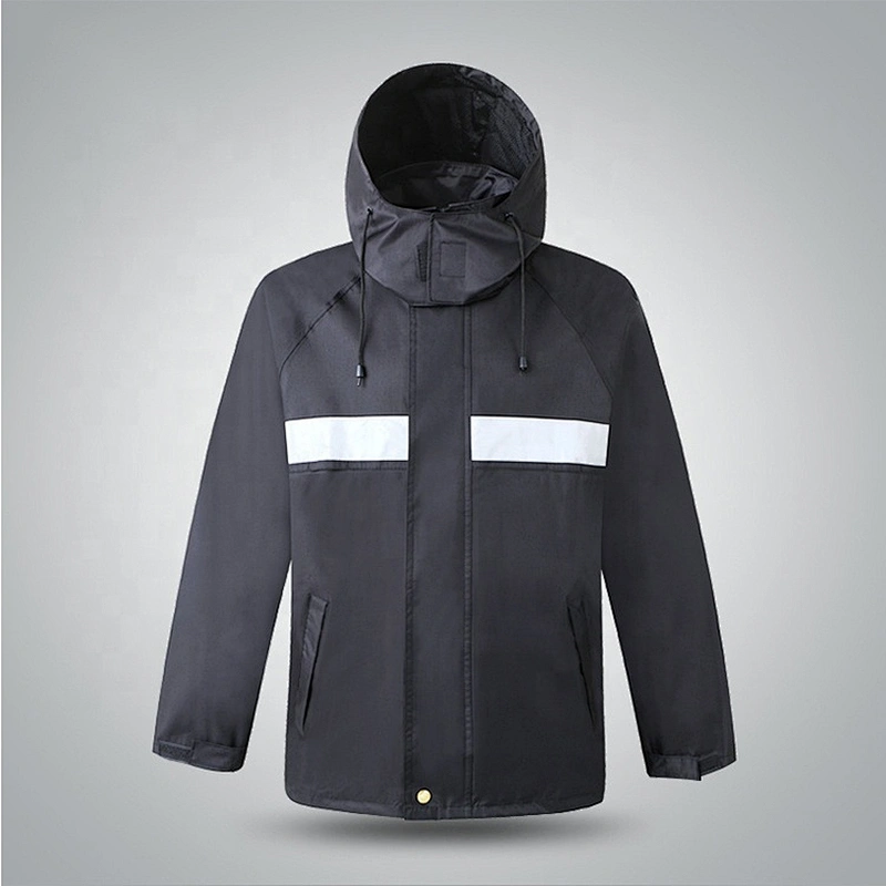 Oem Odm Street Cycling Outdoor Reflective Track Jacket Black With Reflective Tape Jacket From Ruiniu Manufacturer