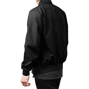 Oem Odm 2020 Lightweight Custom Bomber Jacket chaqueta de bombardero Black Wind Breaker Jackets For Men Casual