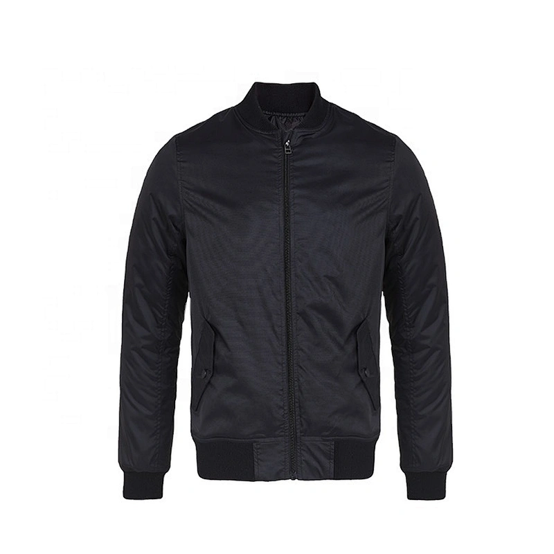 Oem Odm Custom Quilted Cotton Jackets Chaqueta Bomber Black Fashion Bomber Jacket From Ruiniu Manufacturer