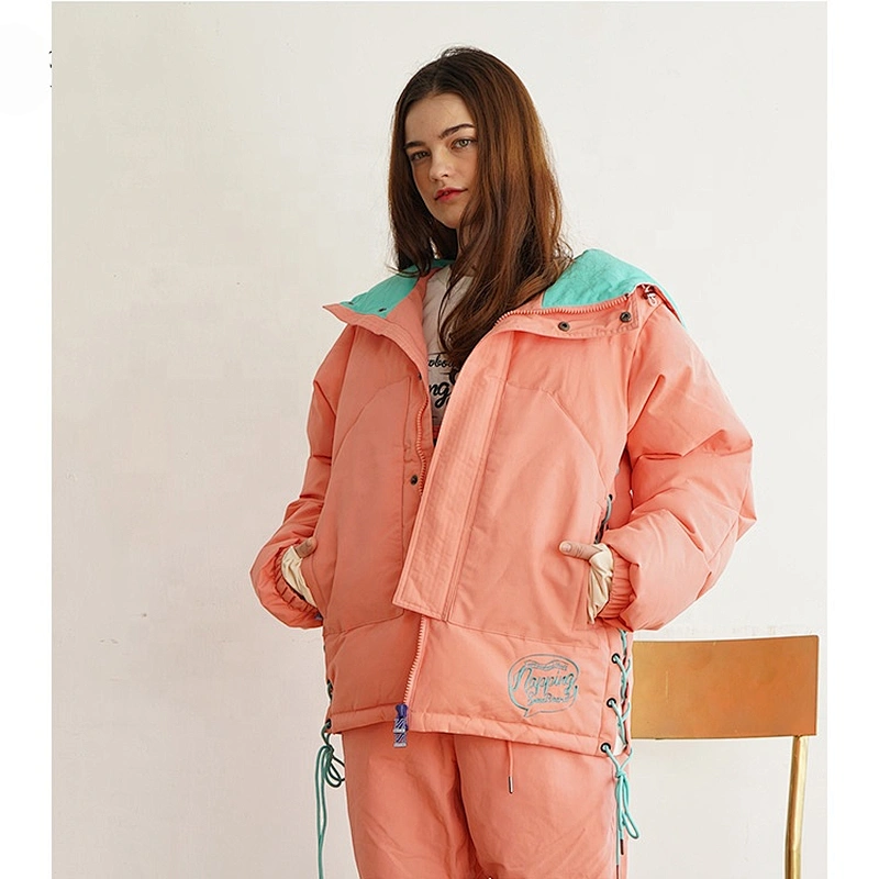 OEM ODM Winter Short Girl Sportswear Custom Waterproof Down Ski Jackets Women Custom Jacket