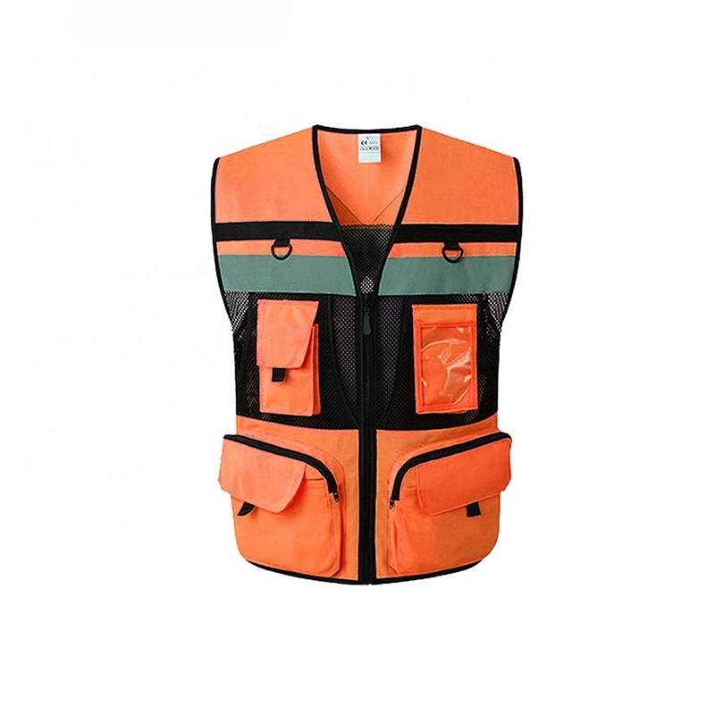 Oem Odm Cool Reflective Vest Yellow Motorcycle Reflective Safety Vest With Zipper Windproof From Ruiniu Manufacturer