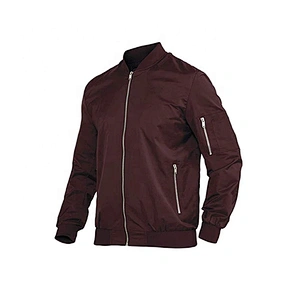 2020 OEM ODM Wholesale Casual Streetwear Polyester Jackets Flight Red Bomber Jacket For Men
