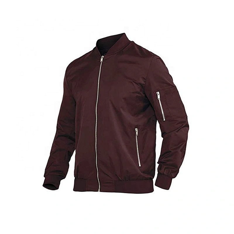 2020 OEM ODM Wholesale Casual Streetwear Polyester Jackets Flight Red Bomber Jacket For Men