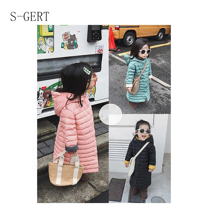 Long Coats Winter Kids Softshell Goose Down Jackets For Girls