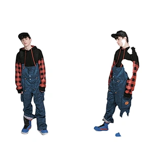 OEM/ODM Blue Snowboard Sport Jumpsuit Suits Bib Crane Ski Pants Men Waterproof