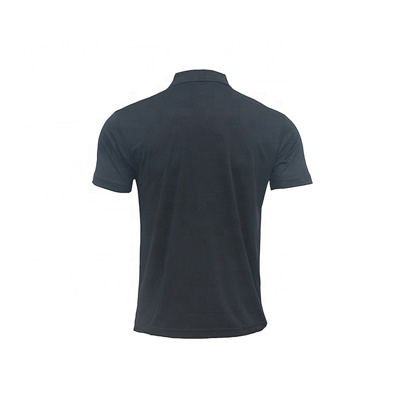 Oem Odm Ruiniu Factory Stain Resistant Slim Fit Polo Shirt Black Golf Polyester Polo T Shirt For Men