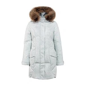 Oem Odm Fashion Long Winter Casaca Pluma Mujer White Goose Down Jacket Warm Women Puffer Jacket From Ruiniu Factory