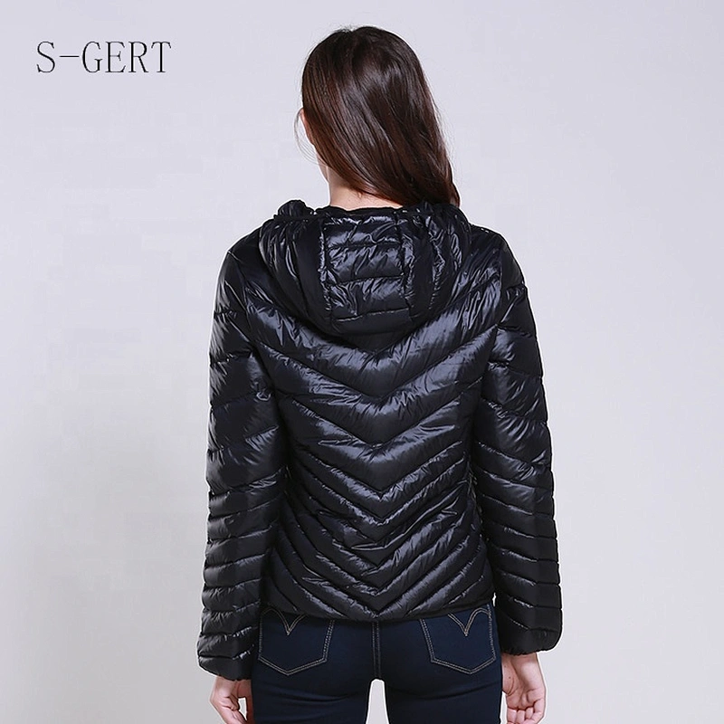 Winter Women Clothing Winter Down Puffer Hooded Coat Women